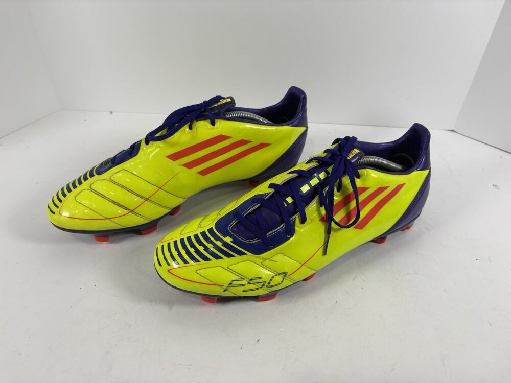 Adidas F30 TRAXION FG Soccer Cleats Mens 12 Yellow Purple G40258 Boots